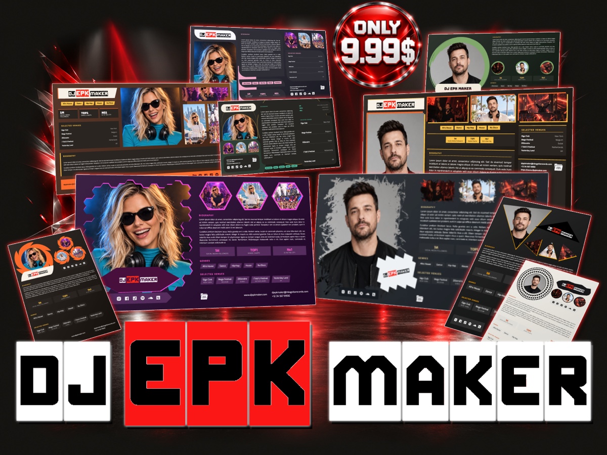 See DJ press kit PDF examples to create a professional EPK for booking pitches.